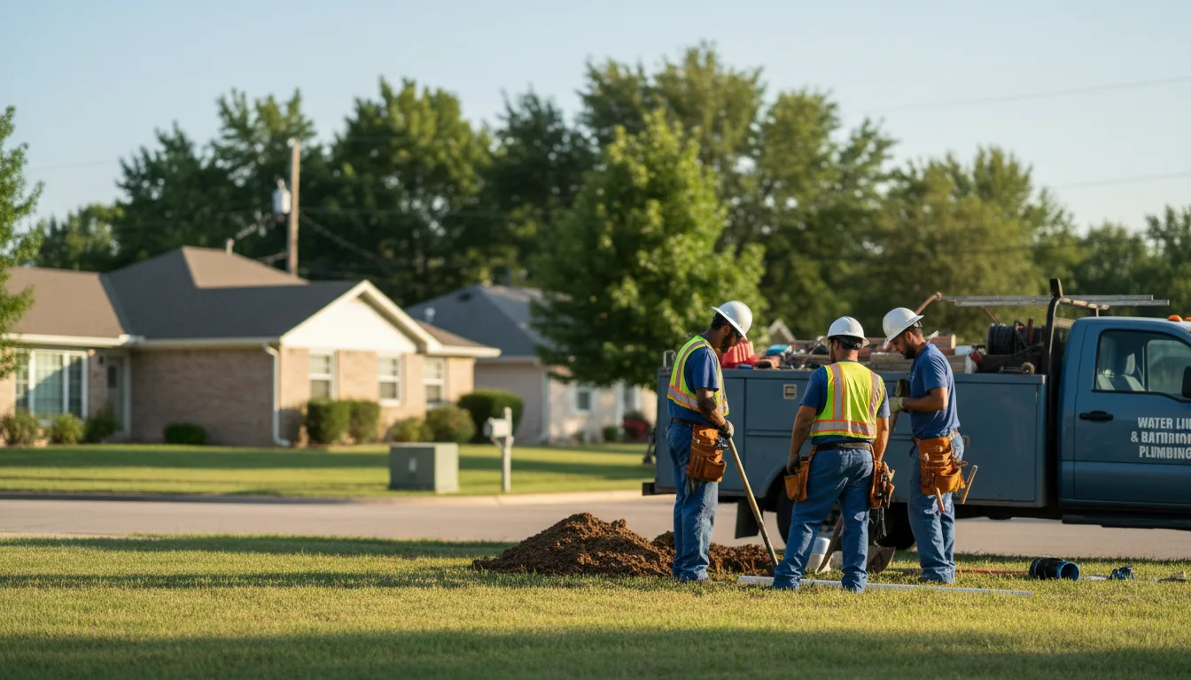 Residential water line and bathroom plumbing service in Canton, MO